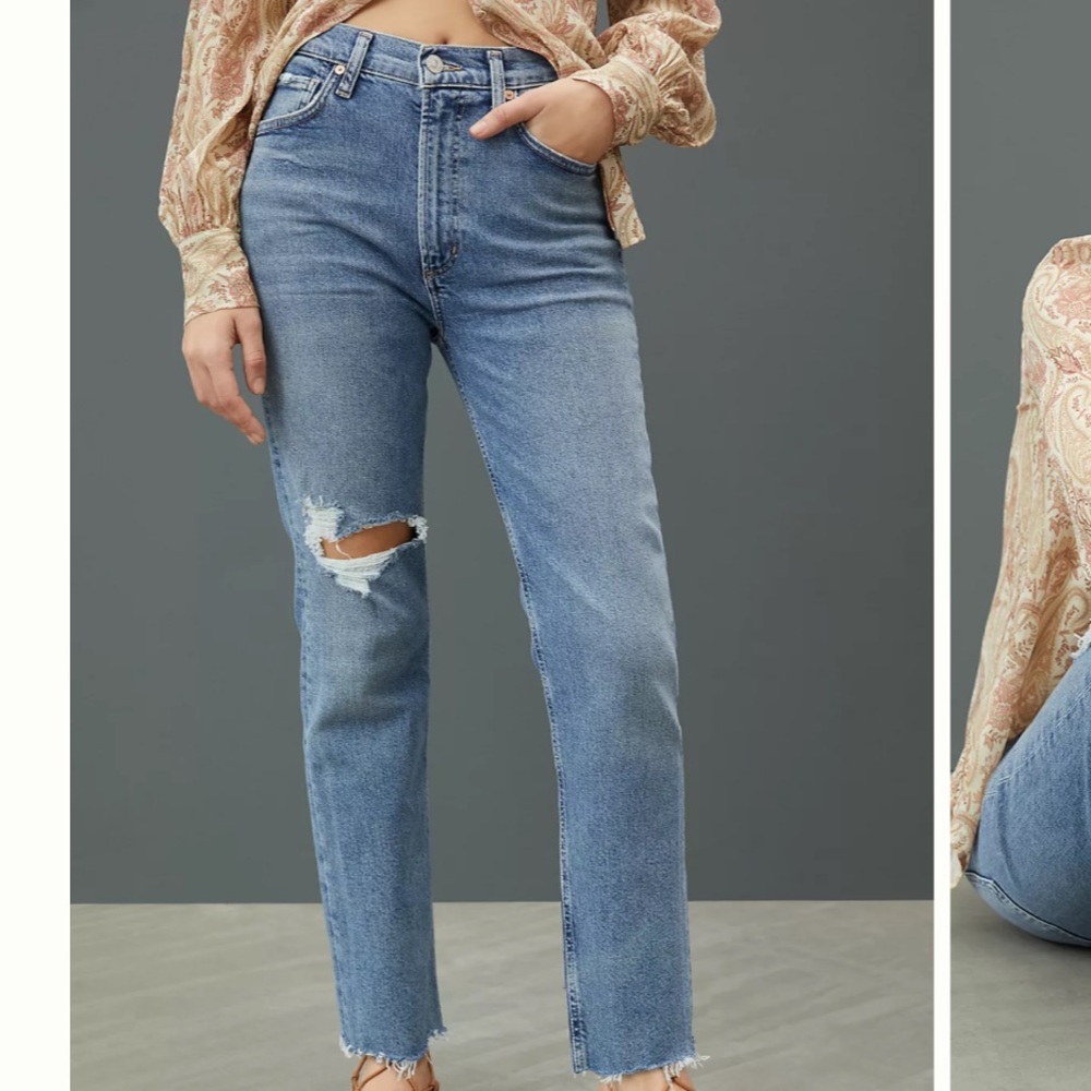 Citizens of Humanity size 28 Daphne Cropped High Rise Jeans